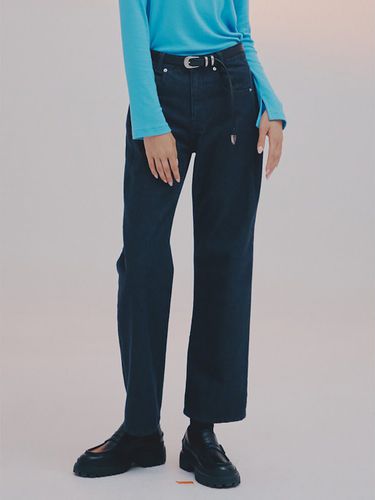 Essential Straight Fit Denim Pants _Navy - kuho plus - Modalova