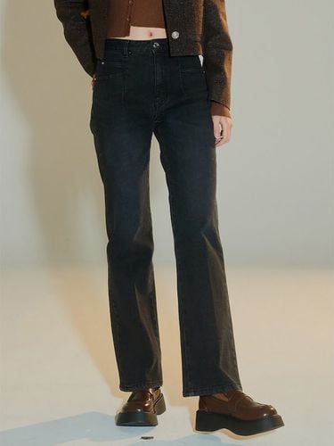 Signature Slim Bootcut Denim Pants _Black - kuho plus - Modalova