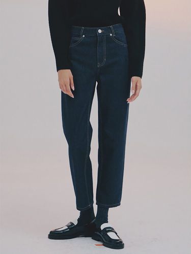 Signature Slim Baggy Fit Denim Pants _Navy - kuho plus - Modalova