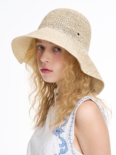 Paper Unbalance Floppy Hat Laura (2 Colors) - WHITE SANDS - Modalova