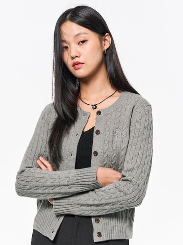 GNRL Cable Cardigan - Gray - GENERAL IDEA - Modalova