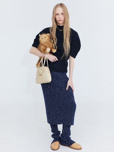 Sweater Banding Skirt_Navy - WNDERKAMMER - Modalova