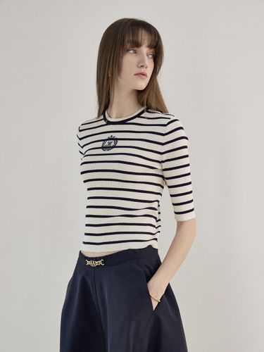 Logo Point Stripe Knit Top - Mare di mari - Modalova