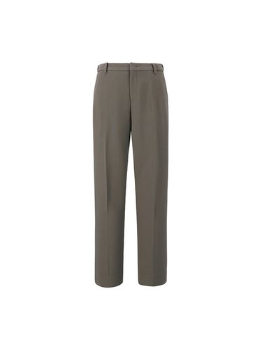 Hidden Elastic Band Slacks _ Brown - ADHOC - Modalova