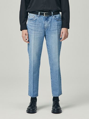 Cropped Straight Jeans - Light Blue - INROWS - Modalova