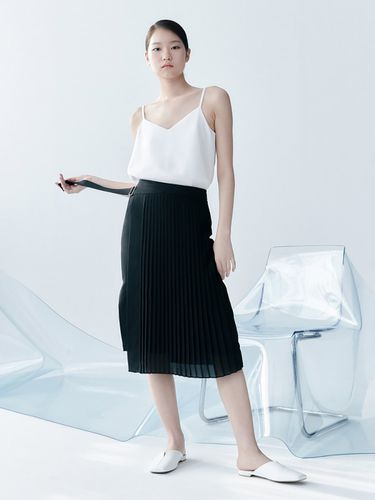 Pleats Wrap Skirt_Black - kuho plus - Modalova