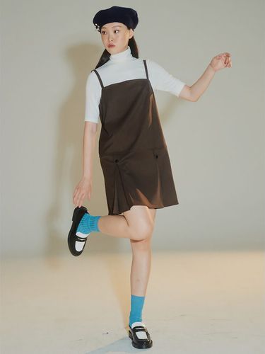 Sleeveless Mini Dress (Brown) - kuho plus - Modalova