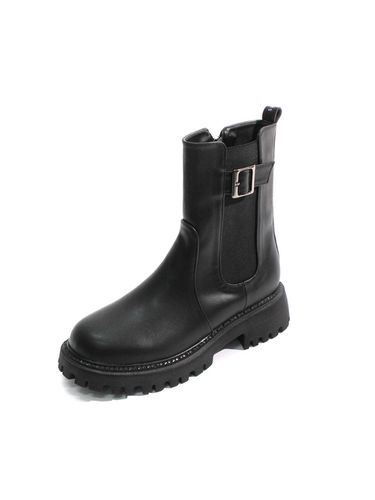 Natalie Two Belt Boots B1542_ Black - SHOEHI - Modalova