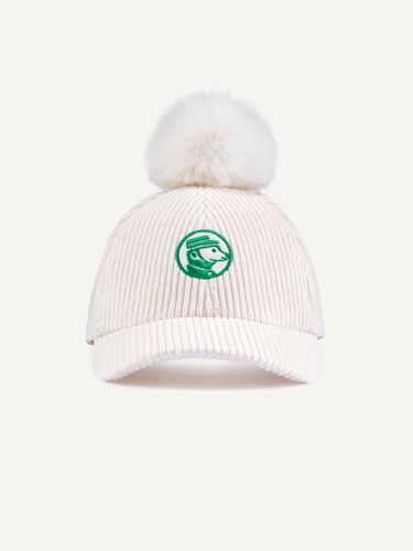 Corduroy Pompom Ball Cap - HOTEL SAINT TROPEZ - Modalova