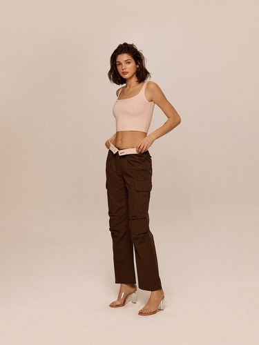 Cotton Cargo Pants - Brown - DEARISH - Modalova