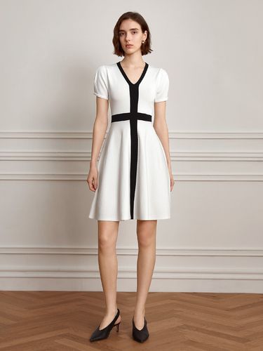 YY_Elegant Contrast Color Strap Dress - yyiam - Modalova