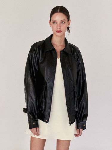 Vegan Leather Blouson Jacket - DEARISH - Modalova