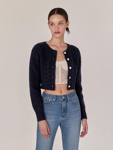 Avignon Cropped Cable Cardigan - DEARISH - Modalova