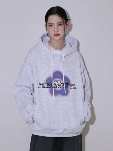 Spray Flower Hoodie_White Melange - Rosefrantz - Modalova