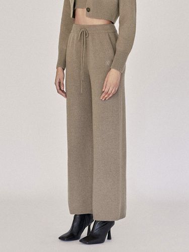 Avec Wide Knit Pants - Brown - DEARISH - Modalova