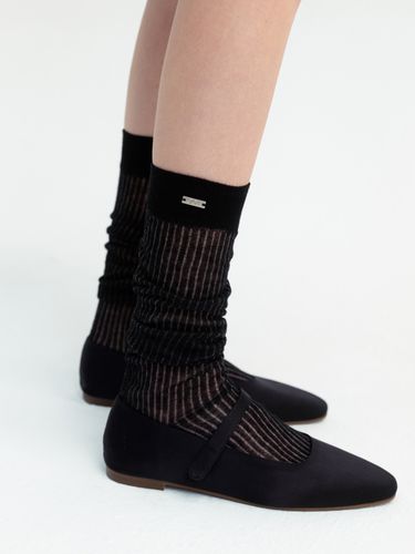 See-through Knee Socks (Black) - THETIS - Modalova