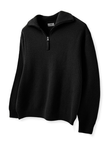 Semi Overfit Half Zip-Up Knit Sweater - TNGT - Modalova