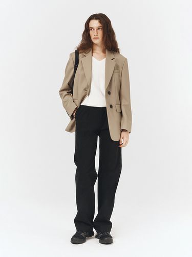 Semi-wide Chino Slacks - Black - Dunst for WOMEN - Modalova