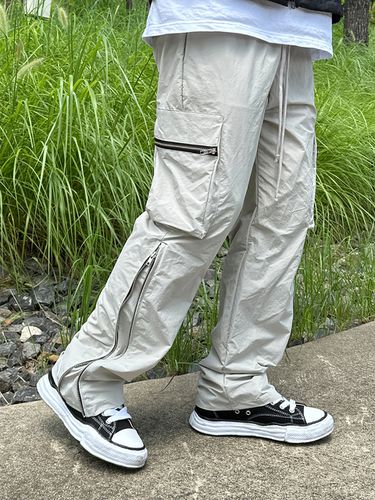 Nylon Side Zipper Cargo Pants - CLACO - Modalova