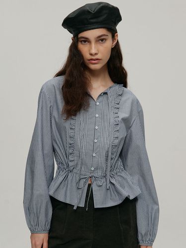 Frill Pin-Tuck Blouse (Grey) - a.t.corner - Modalova