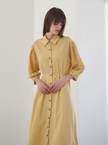 Pintuck Shirring Shirt Dress () - MITTE - Modalova