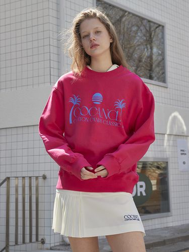 Palm Tree Logo Sweatshirt (Magenta) - Cocancl - Modalova