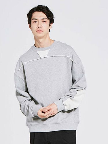 Line Block Sweatshirt Gray - Moth - Modalova