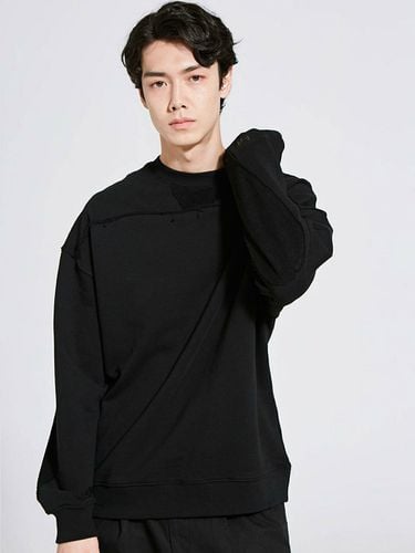 Line Block Sweatshirt Black - Moth - Modalova