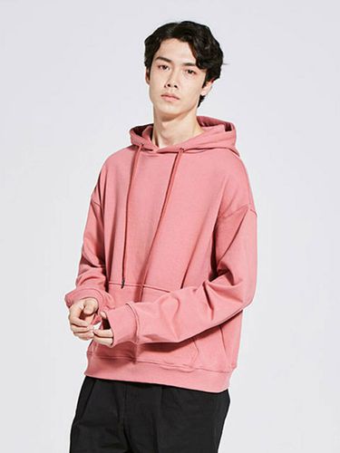 Sleeve Printed Hoodie Pink - Moth - Modalova