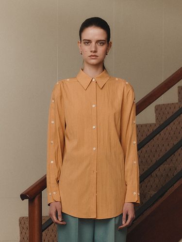 Button Up Sleeve Shirts_Orange - LEUNI - Modalova