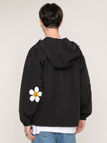 Flower Graphic Elbow Windbreaker - GRAVER - Modalova