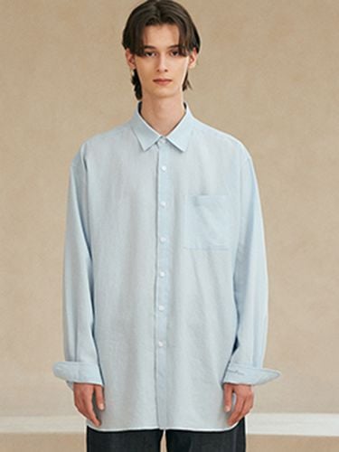 Semi-oversized Open Collar Solid Shirt - DIAMOND LAYLA - Modalova