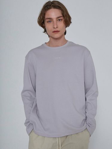 Side Slit Detail T-shirt Blue Gray - Moth - Modalova