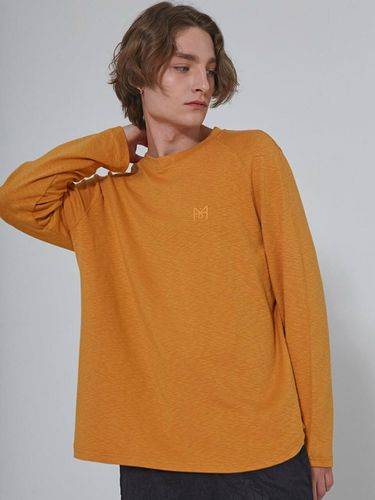 Logo Graphic Slub T-shirt Mustard - Moth - Modalova