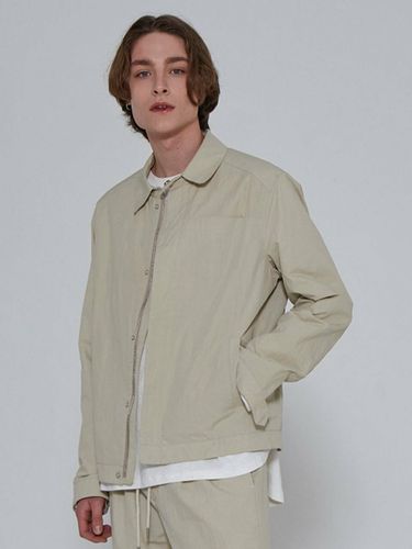 Minimal Solid Blouson Jacket Beige - Moth - Modalova