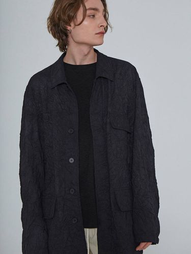 Wrinkly Safari Jacket Black - Moth - Modalova