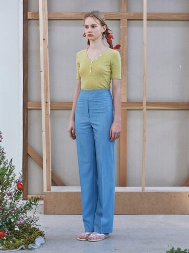 Silky Touch Wide Pants - Light Blue - WOVEMENT - Modalova