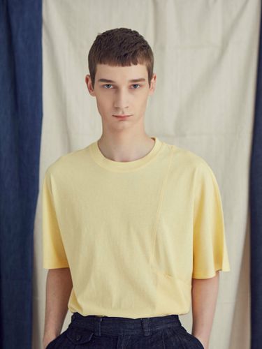 Pigment Washed Dolman Pocket T-shirt - Moth - Modalova