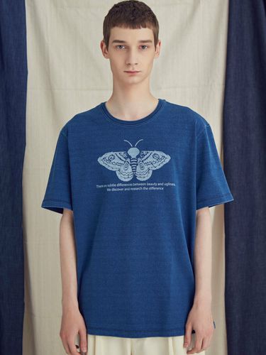 Washed Moth T-Shirt Light Blue - Moth - Modalova