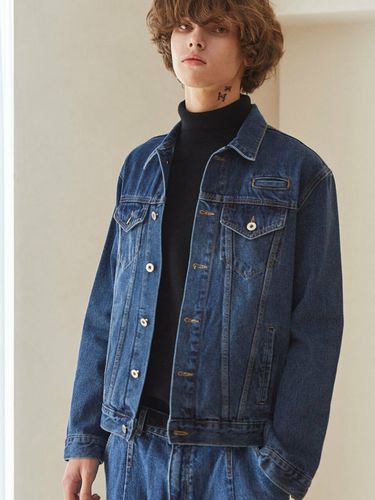 Denim Trucker Jacket Deep Blue - Moth - Modalova