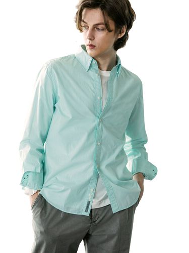 Wide Collar Dyed Shirt _ Mint - birbante - Modalova