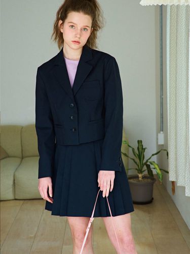 Mini Pocket Crop Jacket _ Navy - Near&Dear - Modalova