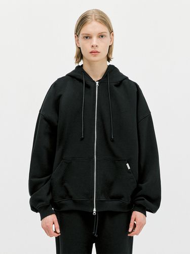 Oversized Full Zip Hoodie _ Black - D.PRIQUE - Modalova