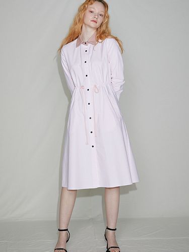 Oxford Long Flare Dress_Pink - SORRY TOO MUCH LOVE - Modalova