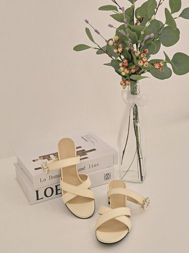 X-Strap Pearl Point Sandal Mules - 2 Colors - LOWFLOW - Modalova