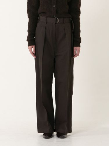 Dense Cotton Wide Pants - Brown - OUTSHELL - Modalova