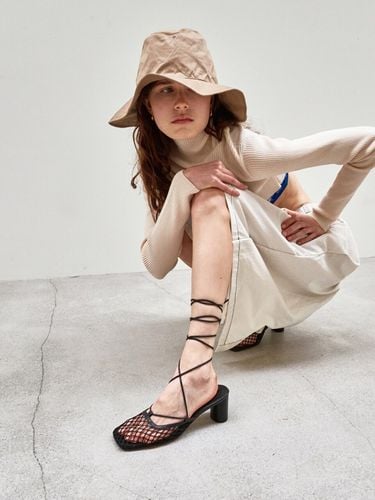 Bloom Mesh Lace-up Sandal_Black - Neute - Modalova