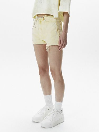 Cutting Denim Shorts _ Yellow - NORNOT - Modalova