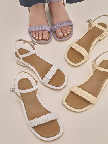 Rumi Shirring Strap Sandals - 3 Colors - LOWFLOW - Modalova