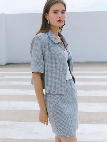 Summer Tweed Mini Skirt () - DEKAVV - Modalova